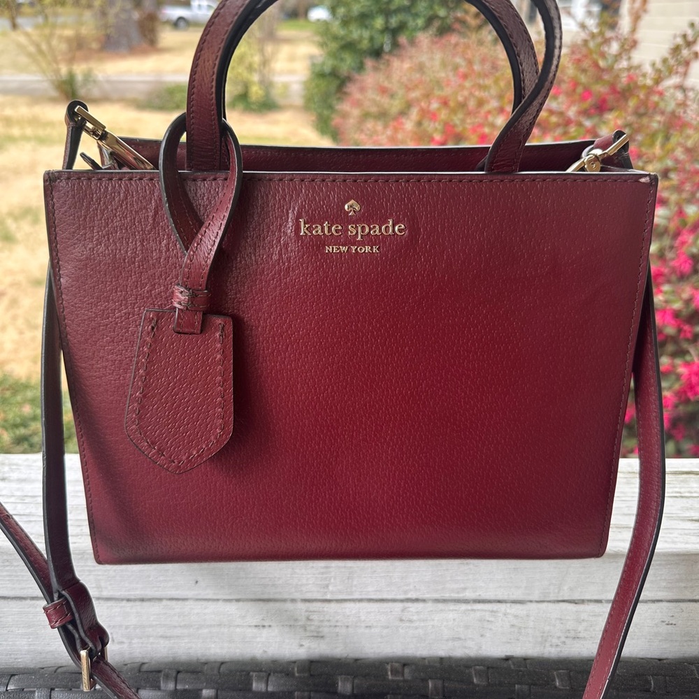 Kate Spade Burgundy Crossbody Bag - Picture 10 of 12